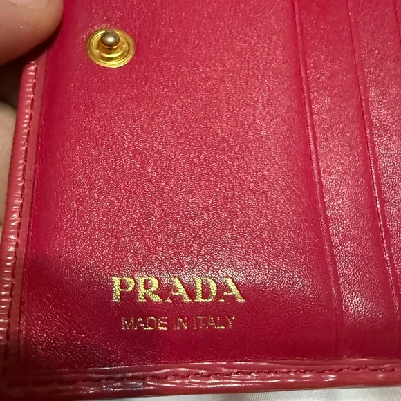 Prada Vitello Move Bi-Fold Pink Saffiano Leather Wallet - Picture 8 of 8